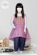 3301 - Girls 3Pcs Cotton Embroidered Stitched Frock