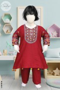 4097 - Baby Girls 2Pcs Embroidered & Stitched Frock