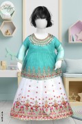 4103 - Baby Girl 2Pcs Embroidered & Stitched Organza Lehnga