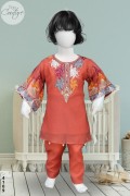 4109 - Baby Girls 2Pcs Embroidered & Stitched Frock