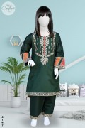 4147 - Girls 3Pcs Embroidered & Stitched Khadar Midi Shirt