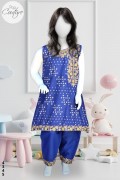 4345 - Girls 3Pcs Embroidered & Stitched Cotton Midi Shirt