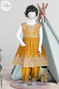 4401 - Baby Girls 2Pcs Embroidered & Stitched Net Frock