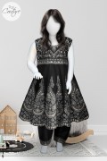 4415 - Girls 3Pcs Embroidered & Stitched Cotton Frock