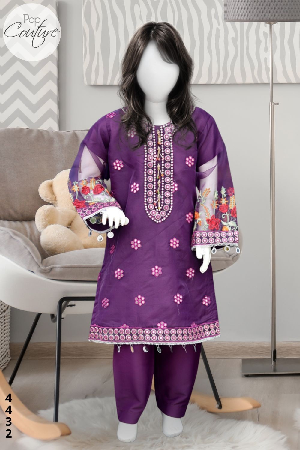 https://popcouture.pk/products/4432-girls-3pcs-cotton-embroidered-stitched-organza-midi-shirt