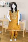 4495 - Girls 3Pcs Embroidered & Stitched Khadar Midi Shirt