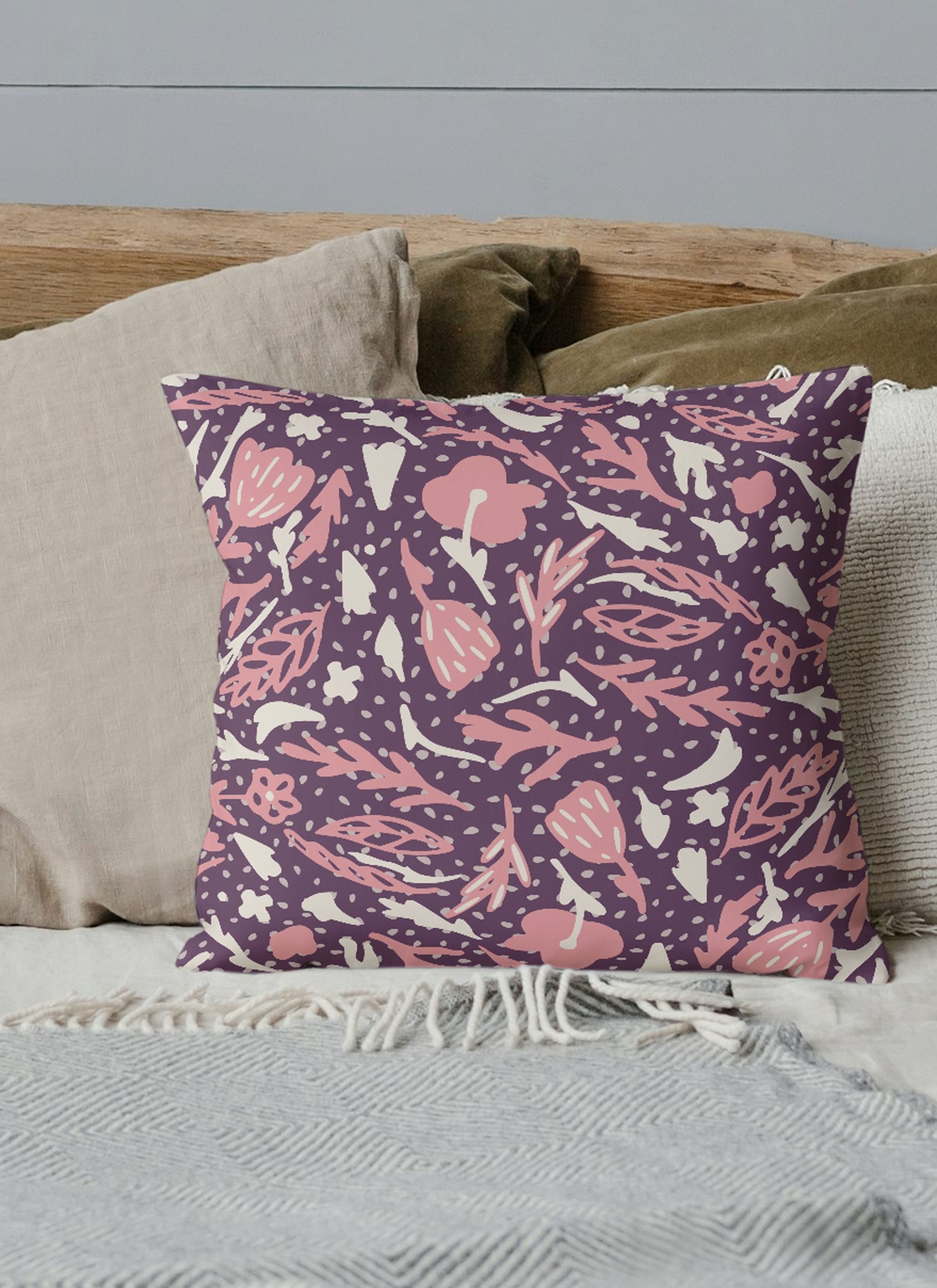 Floral Abstract Decorative Cushion