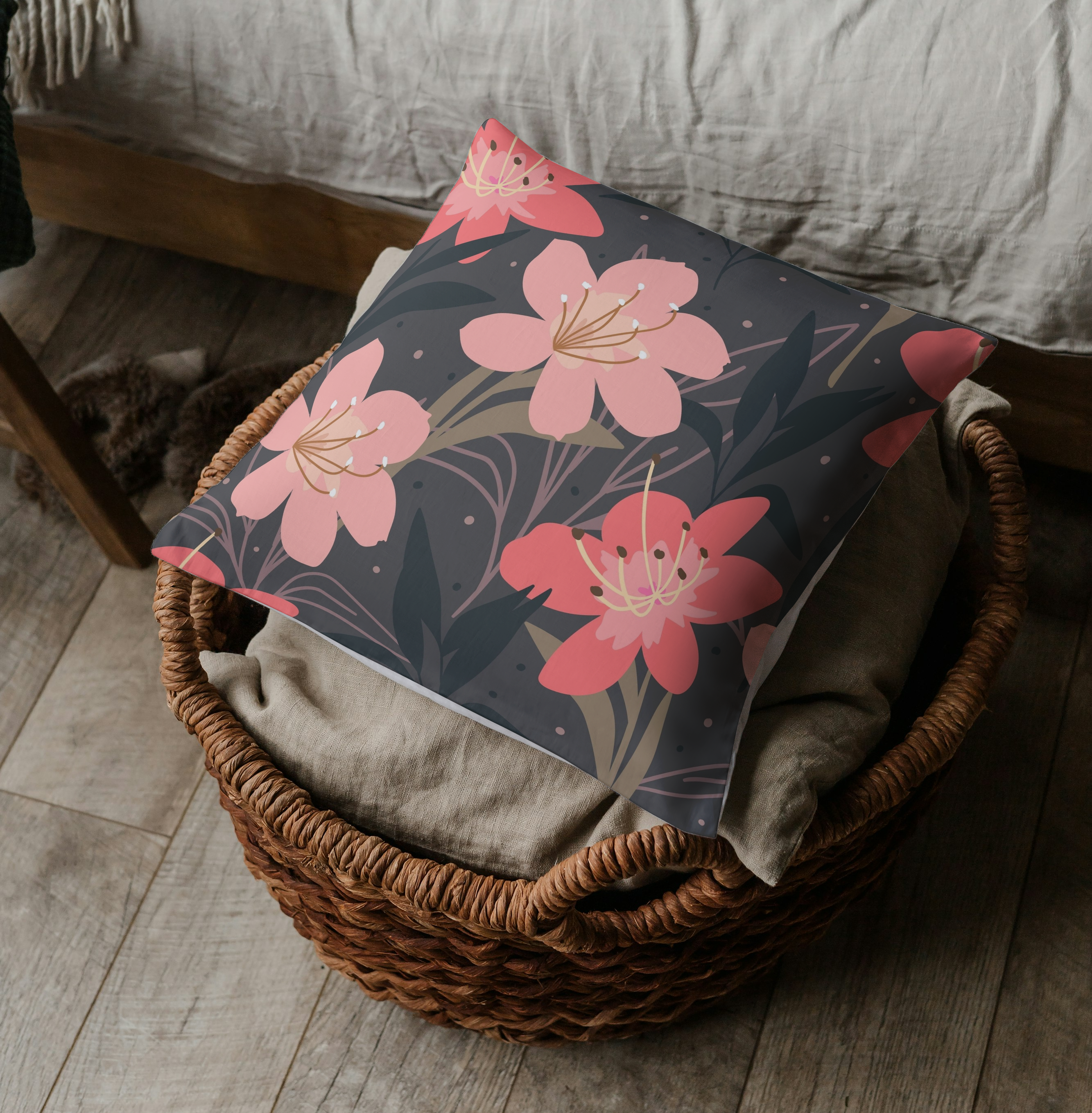 Elegant Floral Decorative Cushion
