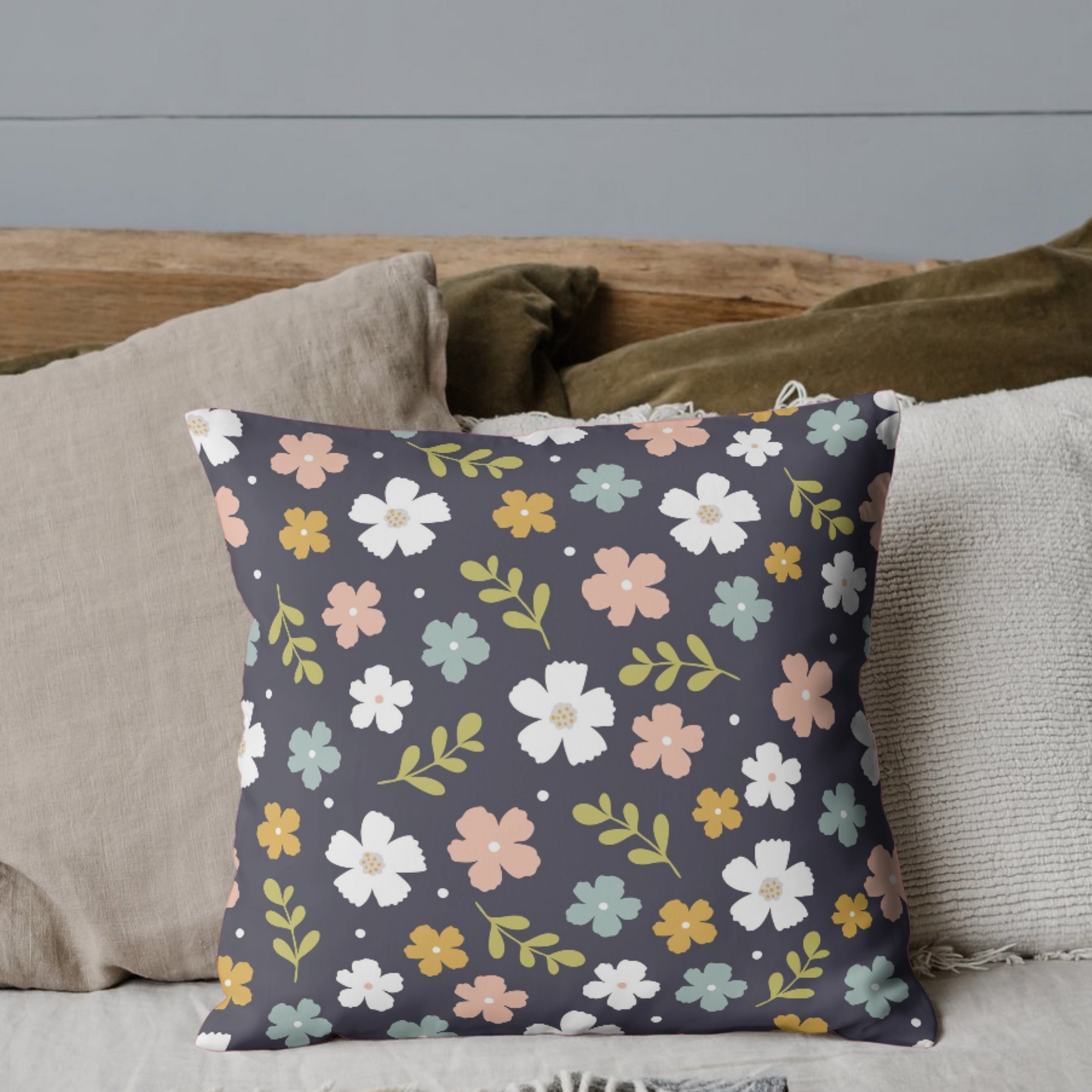 Floral Bliss Cushion – Cozy & Chic Decor