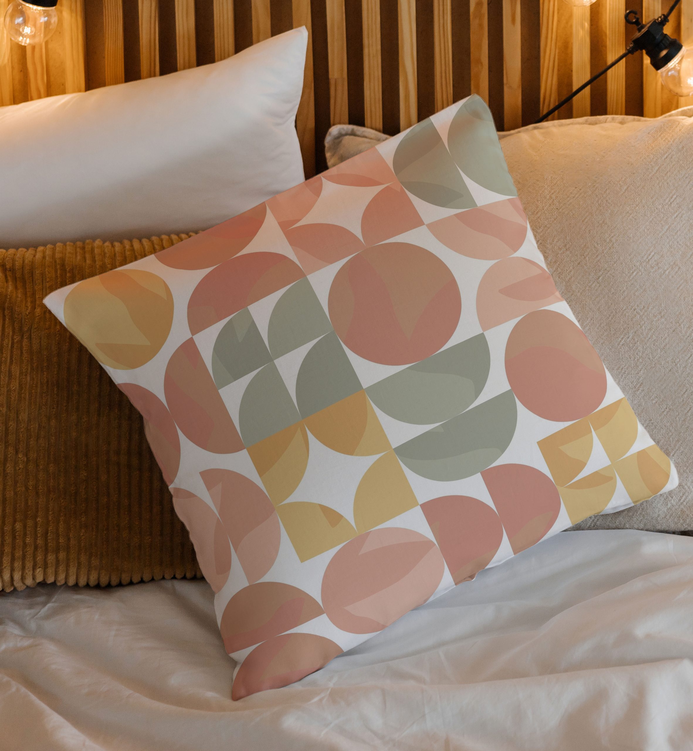 Geometric Pastel Decorative Cushion