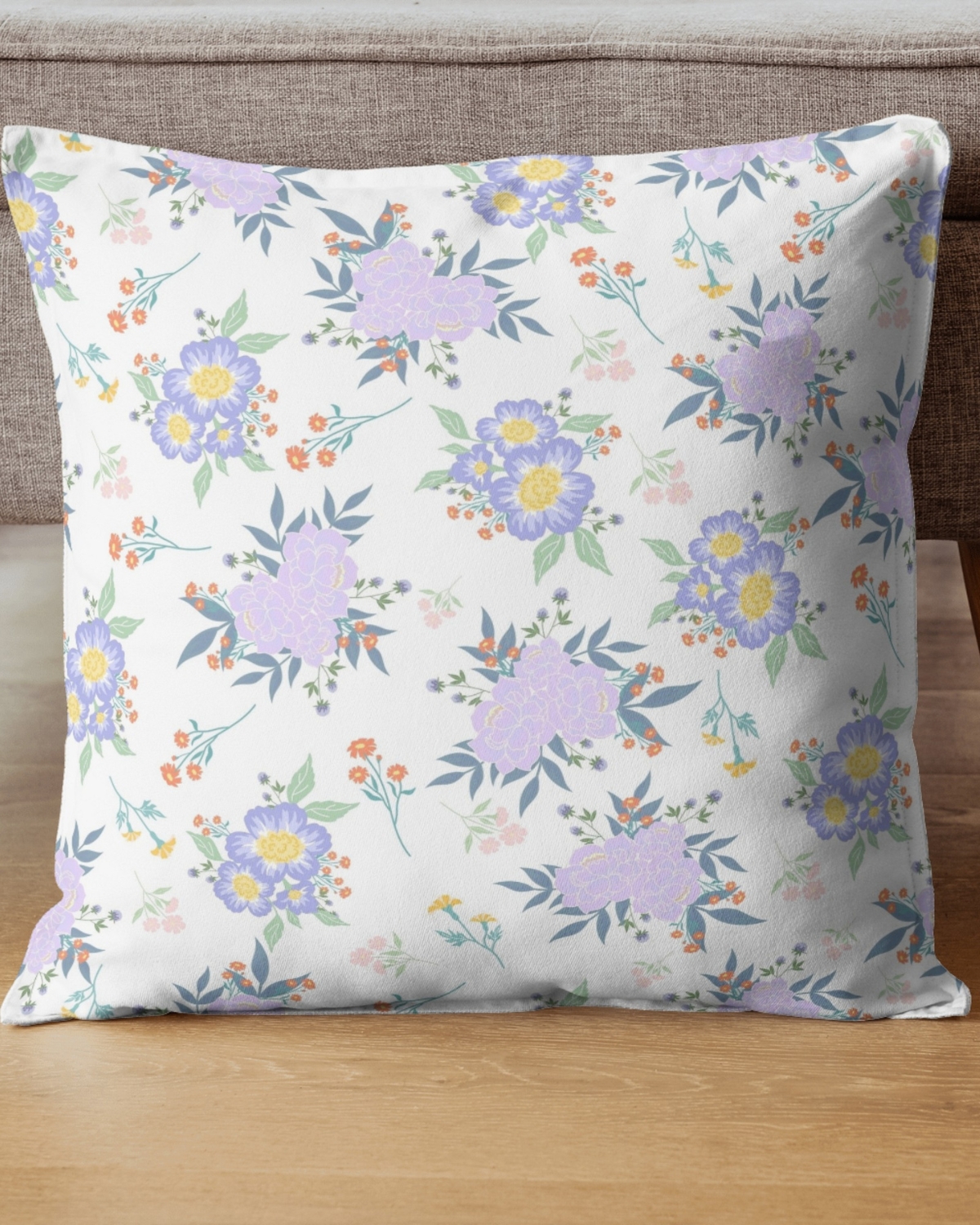 Lavender Bloom Floral Decorative Cushion