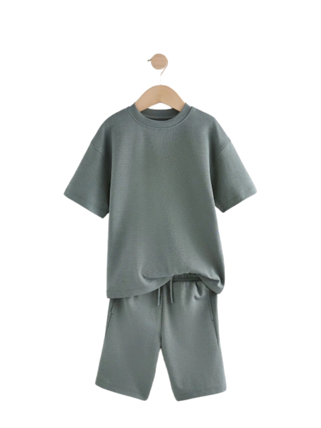 Boys’ 2-Piece Jersey T-Shirt & Shorts Set – Relaxed Fit Co-ord by Pop Couture