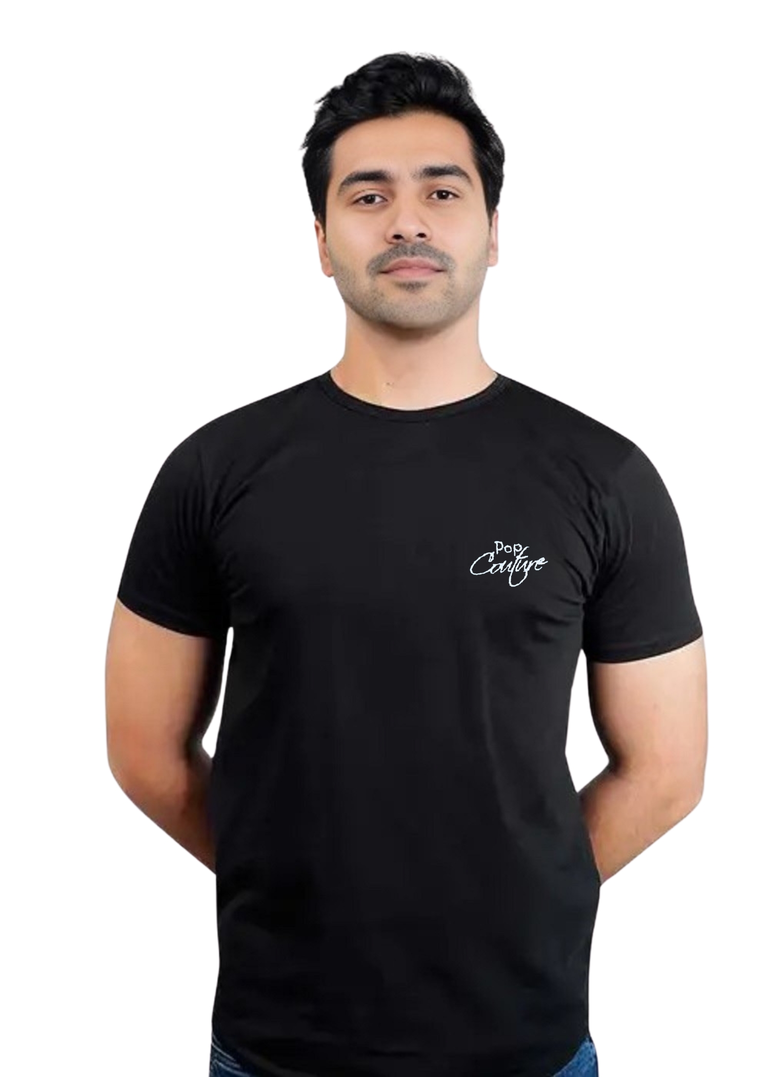 Men’s Slim Fit Jersey T-Shirt – Black | Pop Couture
