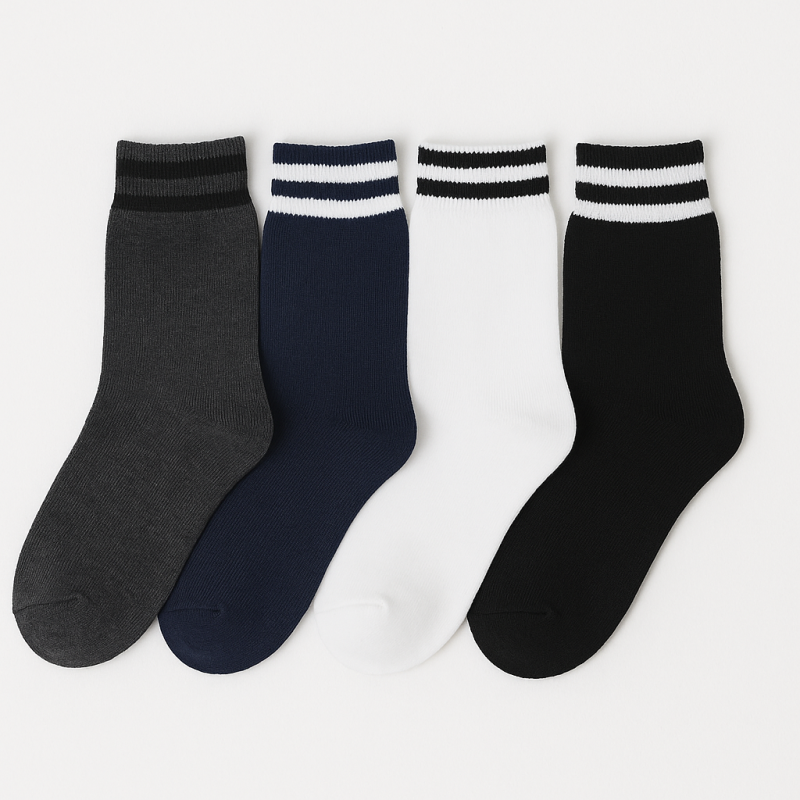 Pack of 4 Striped Ankle Sports Socks
